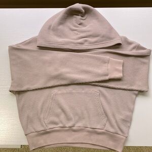 Aritzia Buttery, soft waffle, cropped, hooded sweatshirt